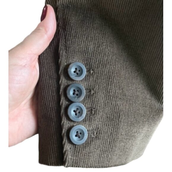 Old Navy Men's Corduroy Blazer Sport Coat Sz L Faded Dark Brown Plaid Lined NWOT - Picture 5 of 13